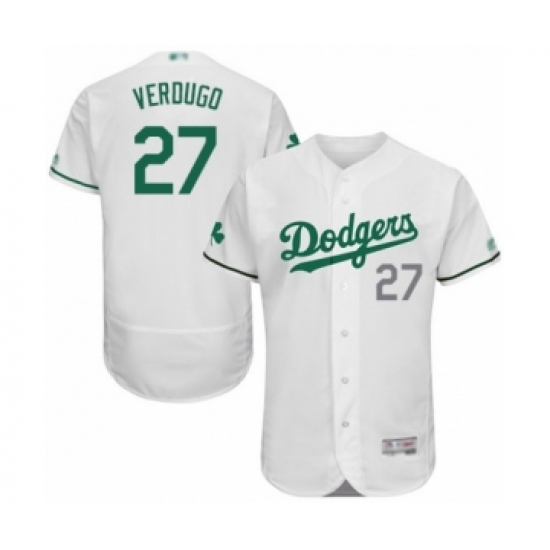 Men's Los Angeles Dodgers #27 Alex Verdugo White Celtic Flexbase Authentic Collection Baseball Player Jersey - Ujersey