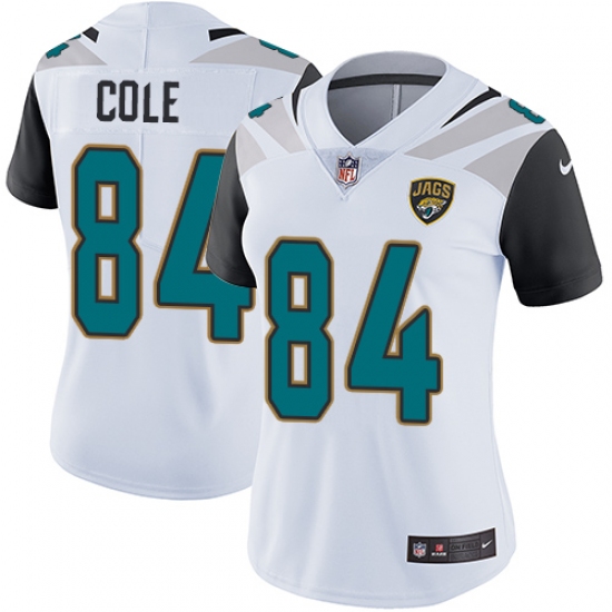 Women's Nike Jacksonville Jaguars #84 Keelan Cole White Vapor Untouchable Elite Player NFL Jersey - Ujersey