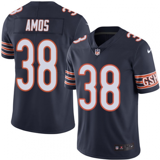 Men's Nike Chicago Bears #38 Adrian Amos Navy Blue Team Color Vapor Untouchable Limited Player NFL Jersey - Ujersey