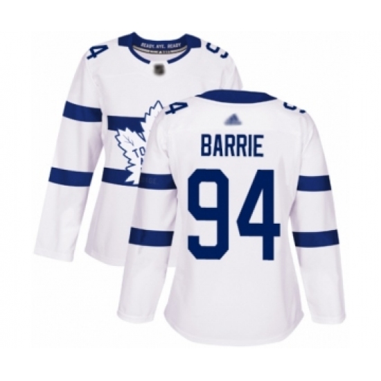 Women's Toronto Maple Leafs #94 Tyson Barrie Authentic White 2018 Stadium Series Hockey Jersey - Ujersey