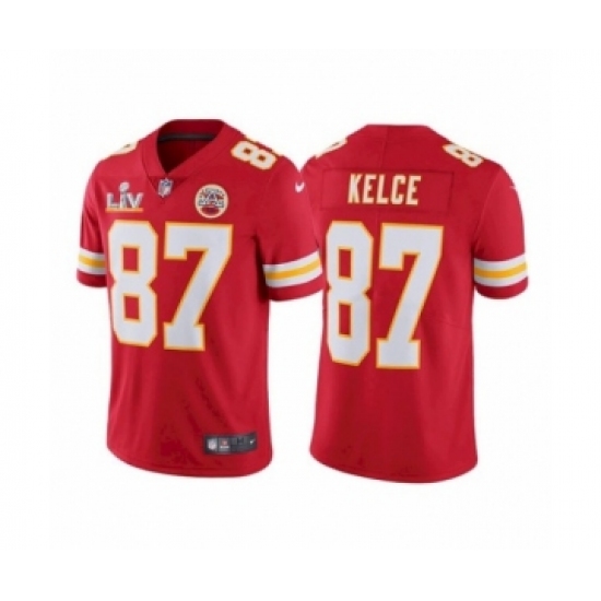 Youth Kansas City Chiefs #87 Travis Kelce Red 2021 Super Bowl LV Jersey - Ujersey