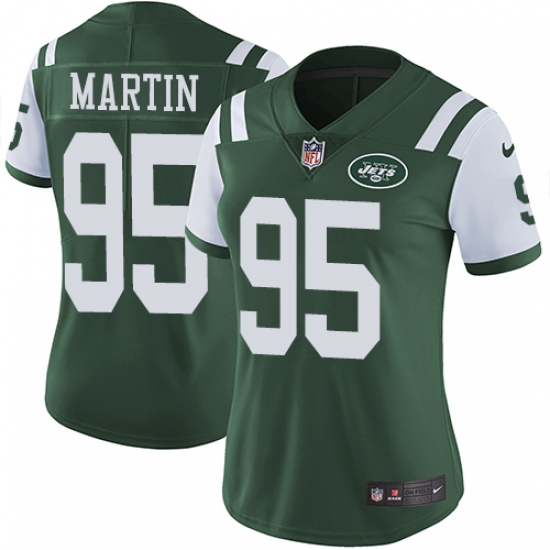 Women's Nike New York Jets #95 Josh Martin Green Team Color Vapor Untouchable Elite Player NFL Jersey - Ujersey