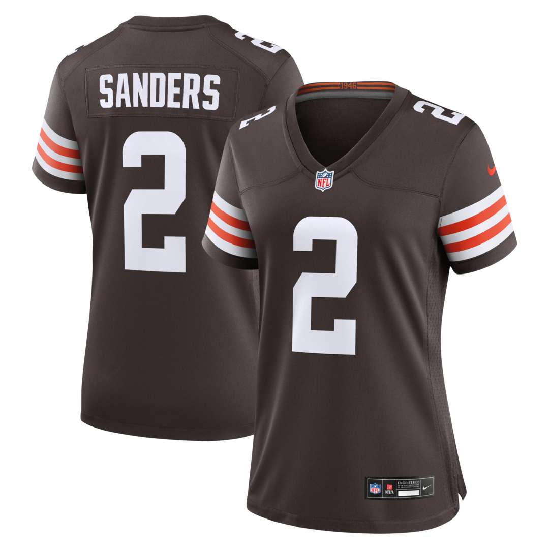 Women's Cleveland Browns Shedeur Sanders Nike Brown Team Game Jersey - SUjersey01