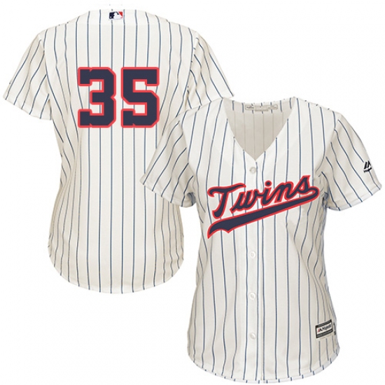 Women's Majestic Minnesota Twins #35 Michael Pineda Authentic Cream Alternate Cool Base MLB Jersey - Ujersey