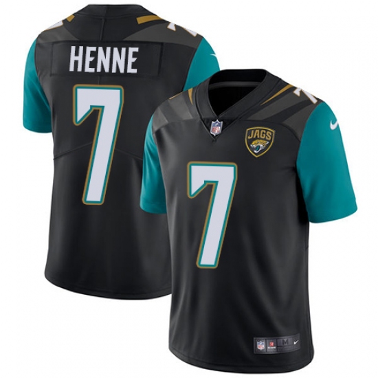 Men's Nike Jacksonville Jaguars #7 Chad Henne Black Alternate Vapor Untouchable Limited Player NFL Jersey - Ujersey