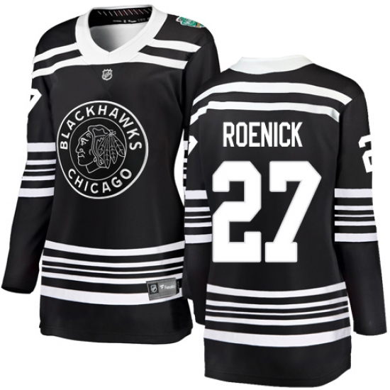 Women's Chicago Blackhawks #27 Jeremy Roenick Black 2019 Winter Classic Fanatics Branded Breakaway NHL Jersey - Ujersey