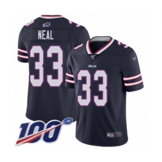 Youth Buffalo Bills #33 Siran Neal Limited Navy Blue Inverted Legend 100th Season Football Jersey - Ujersey