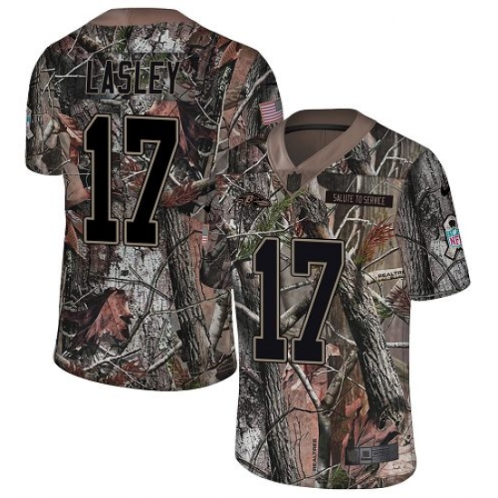 Men's Nike Baltimore Ravens #17 Jordan Lasley Limited Camo Salute to Service NFL Jersey - Ujersey