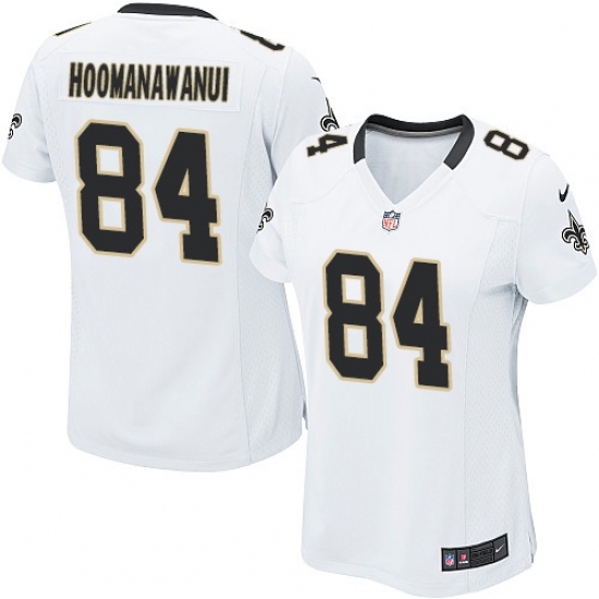 Women's Nike New Orleans Saints #84 Michael Hoomanawanui Game White NFL Jersey - Ujersey