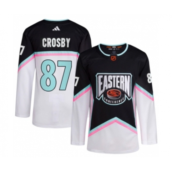 Men's Pittsburgh Penguins #87 Sidney Crosby White Black 2023 All-Star Stitched Jersey - Ujersey