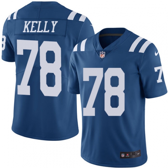 Men's Nike Indianapolis Colts #78 Ryan Kelly Elite Royal Blue Rush Vapor Untouchable NFL Jersey - Ujersey