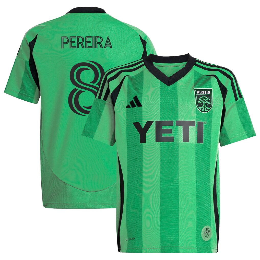 Women's Austin FC Daniel Pereira adidas Green 2025 The Heartbeat Kit Replica Player Jersey - Ujersey