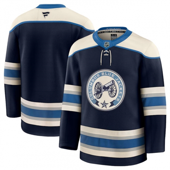 Men's Columbus Blue Jackets Navy 2024-25 Alternate Stitched Hockey Jersey - Ujersey