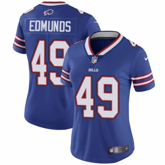 Women's Nike Buffalo Bills #49 Tremaine Edmunds Royal Blue Team Color Vapor Untouchable Limited Player NFL Jersey - Ujersey