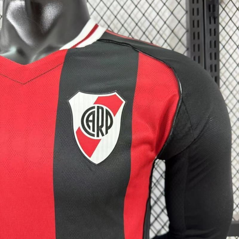 River Plate Soccer Jersey Away Long Sleeve Shirt 2025/26