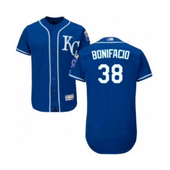Men's Kansas City Royals #38 Jorge Bonifacio Royal Blue Alternate Flex Base Authentic Collection Baseball Player Jersey - Ujersey
