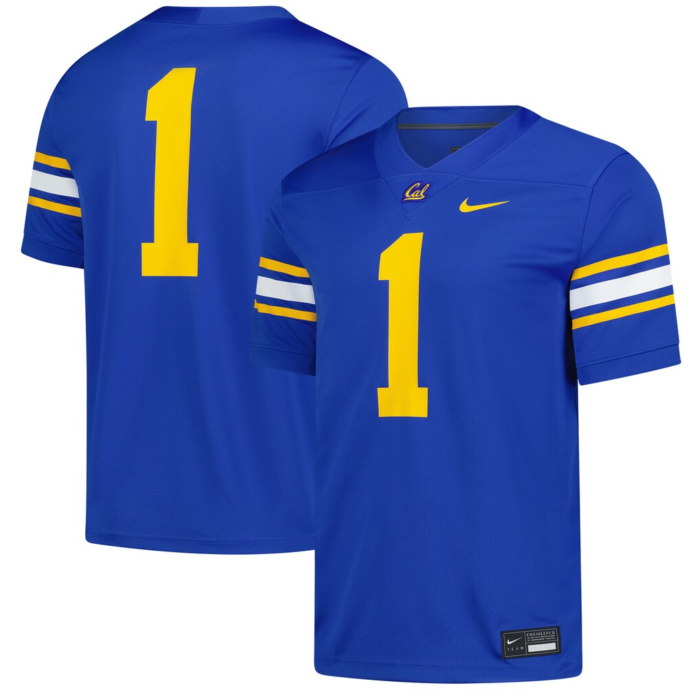 Men's Nike #1 Royal Cal Bears Alternate Game Football Jersey - ujerseystore