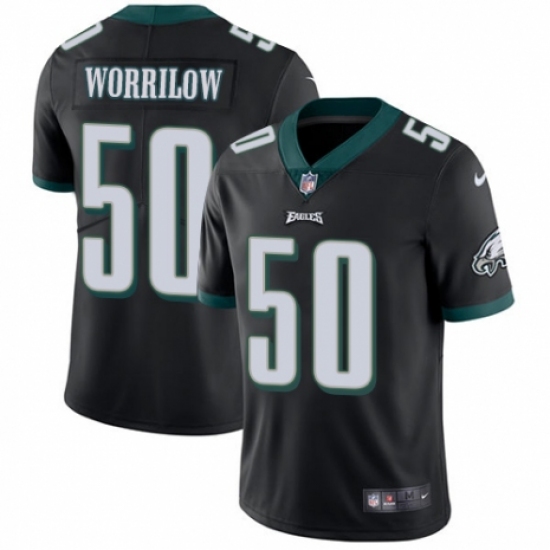 Youth Nike Philadelphia Eagles #50 Paul Worrilow Black Alternate Vapor Untouchable Limited Player NFL Jersey