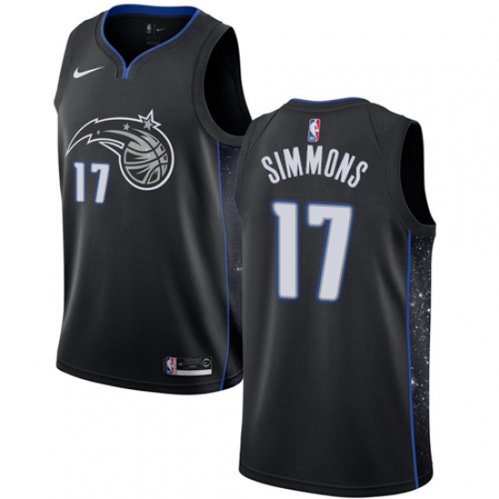 Women's Nike Orlando Magic #17 Jonathon Simmons Swingman Black NBA Jersey - City Edition - Ujersey