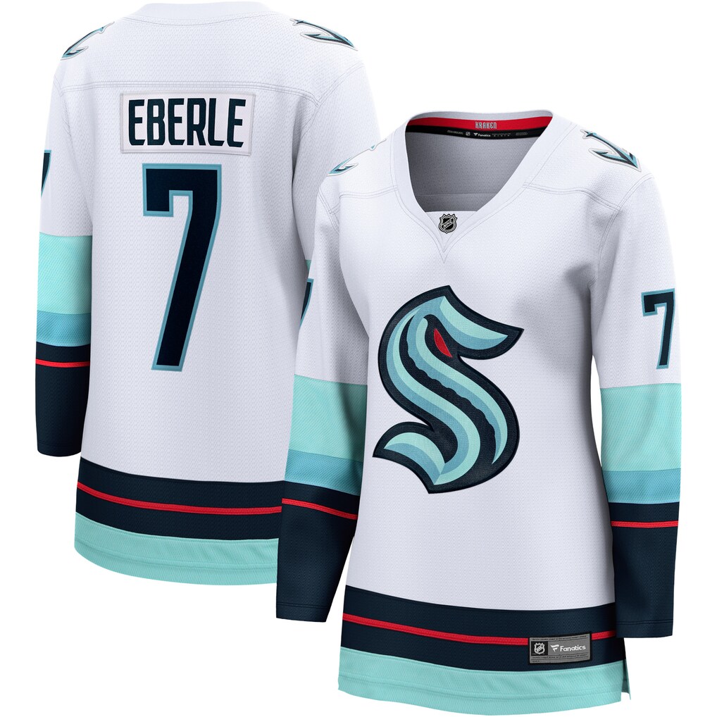 Women's Seattle Kraken Jordan Eberle Fanatics White Away Breakaway Jersey