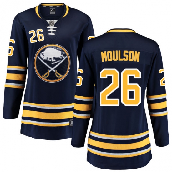 Women's Buffalo Sabres #26 Matt Moulson Fanatics Branded Navy Blue Home Breakaway NHL Jersey - Ujersey