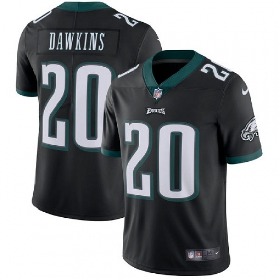 Youth Nike Philadelphia Eagles #20 Brian Dawkins Black Alternate Vapor Untouchable Limited Player NFL Jersey - Ujersey