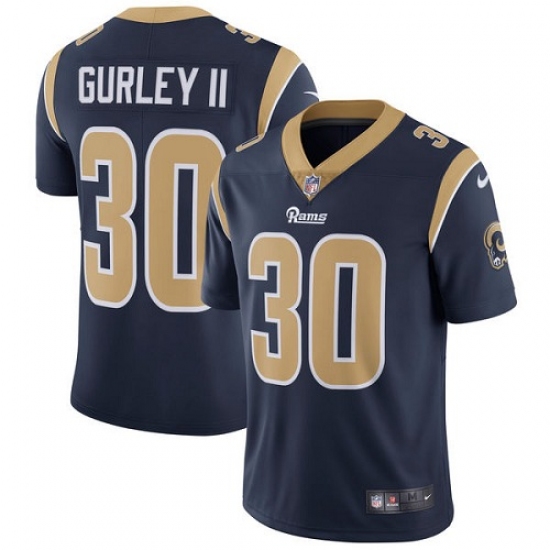 Men's Nike Los Angeles Rams #30 Todd Gurley Navy Blue Team Color Vapor Untouchable Limited Player NFL Jersey - Ujersey