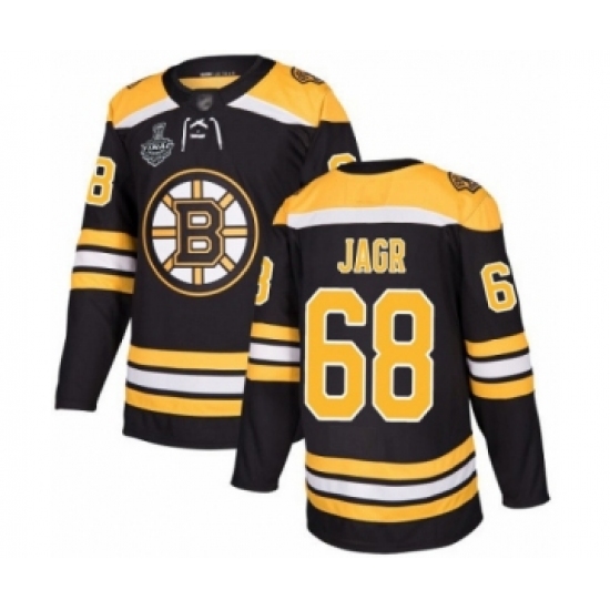 Youth Boston Bruins #68 Jaromir Jagr Authentic Black Home 2019 Stanley Cup Final Bound Hockey Jersey - Ujersey