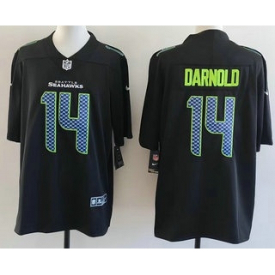 Men's Seattle Seahawks #14 Sam Darnold Limited Black Fashion Vapor Jersey - Ujersey