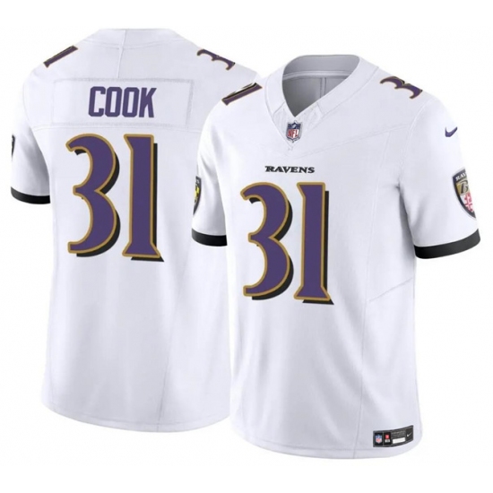 Youth Baltimore Ravens #31 Dalvin Cook White 2024 F.U.S.E. Stitched Jersey - Ujersey