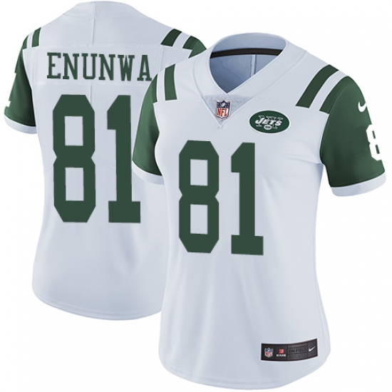 Women's Nike New York Jets #81 Quincy Enunwa White Vapor Untouchable Limited Player NFL Jersey - Ujersey