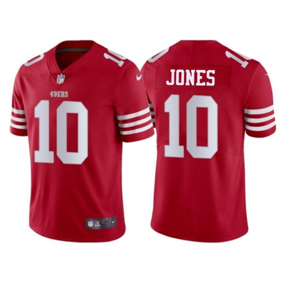 Men's San Francisco 49ers #10 Mac Jones Red 2025 Vapor Untouchable Limited Football Stitched Jersey - Ujersey