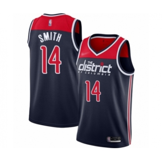Women's Washington Wizards #14 Ish Smith Swingman Navy Blue Finished Basketball Jersey - Statement Edition - Ujersey