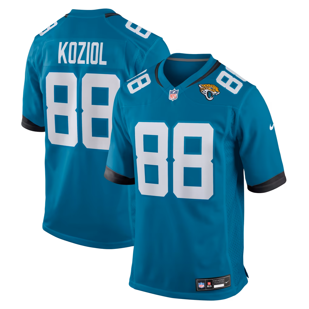 Men's Jacksonville Jaguars Tanner Koziol Nike Teal Team Game Jersey