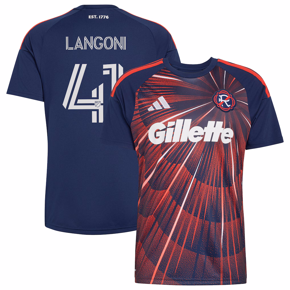 Men's New England Revolution Luca Langoni adidas Blue 2026 Independence Day Replica Jersey