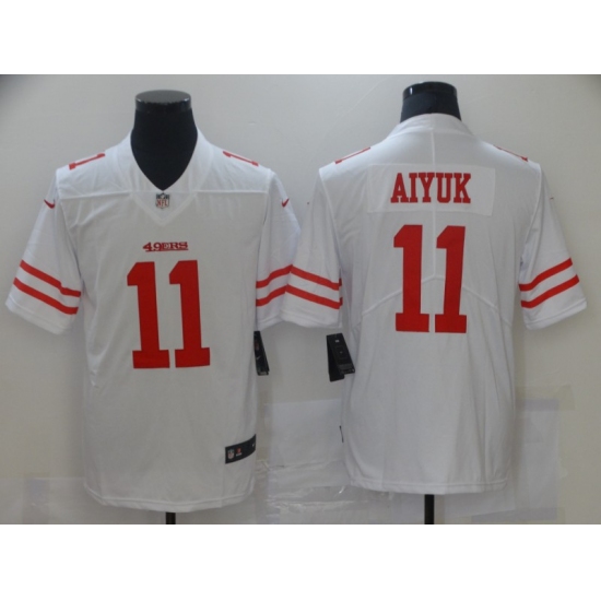 Men's San Francisco 49ers #11 Brandon Aiyuk White Nike Scarlet Player Limited Jersey - Ujersey