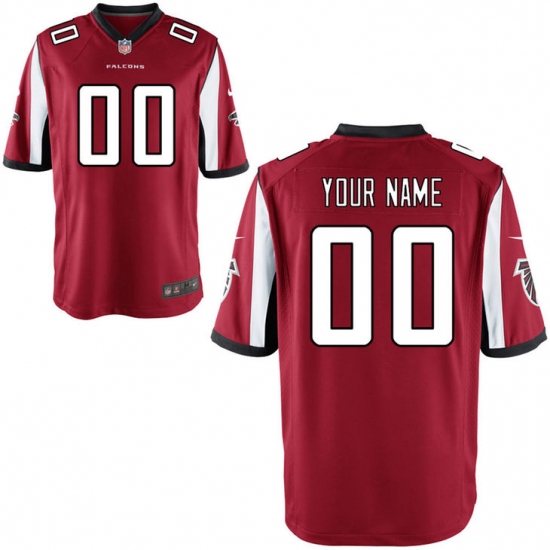 Men's Atlanta Falcons Nike Red Custom Game Jersey - Ujersey