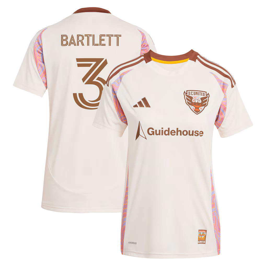Women's D.C. United Lucas Bartlett adidas Natural 2025 The Soul Kit Replica Player Jersey