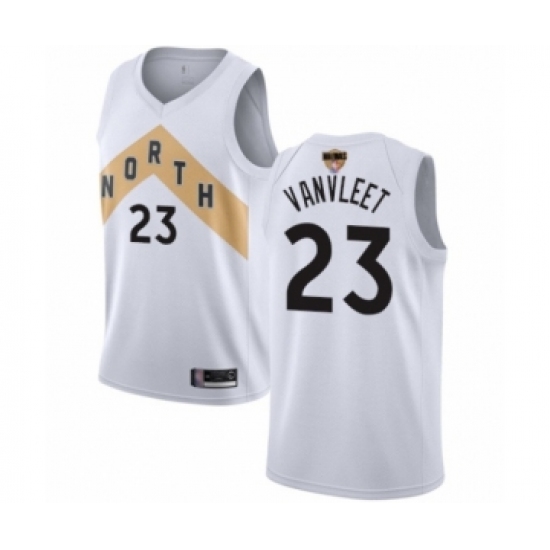 Women's Toronto Raptors #23 Fred VanVleet Swingman White 2019 Basketball Finals Bound Jersey - City Edition - Ujersey