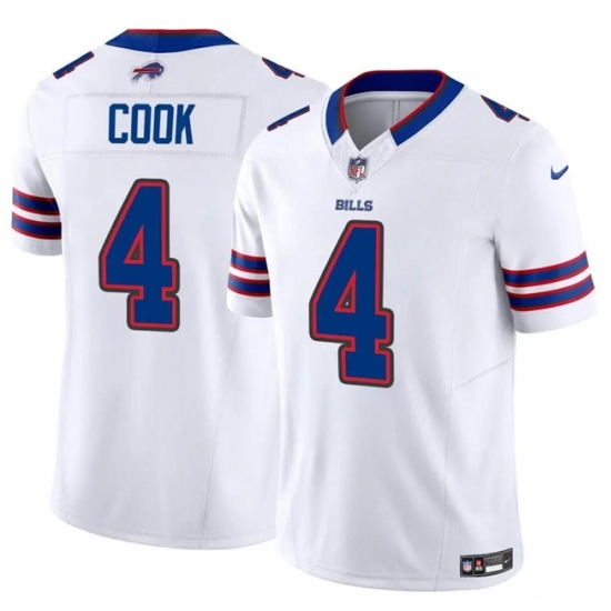 Men's Buffalo Bills #4 James Cook White 2023 F.U.S.E. Vapor Untouchable Limited Football Stitched Jersey - Ujersey