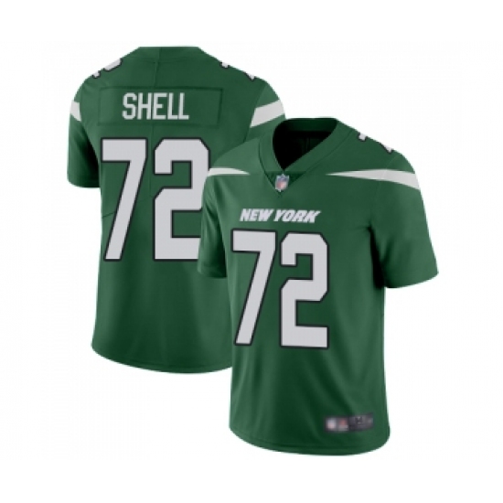 Youth New York Jets #72 Brandon Shell Green Team Color Vapor Untouchable Limited Player Football Jersey - Ujersey