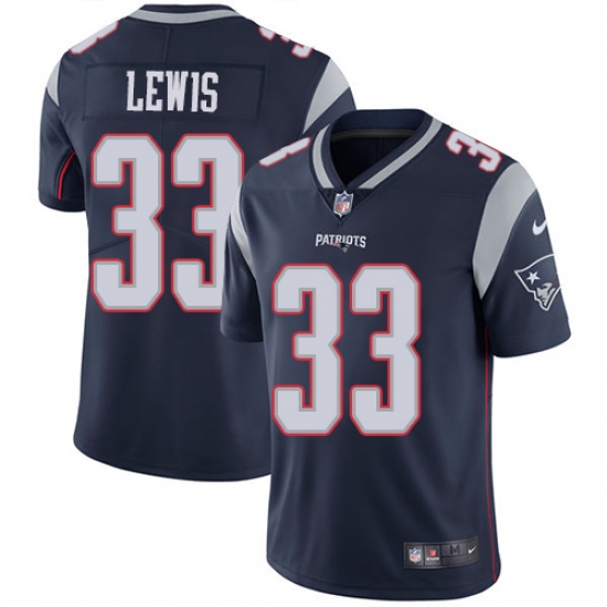 Men's Nike New England Patriots #33 Dion Lewis Navy Blue Team Color Vapor Untouchable Limited Player NFL Jersey - Ujersey