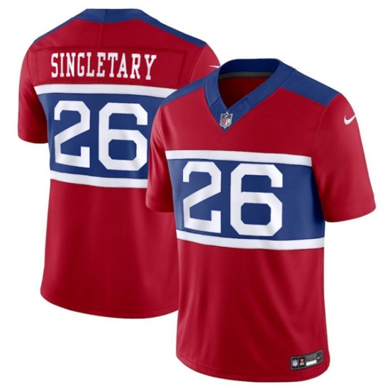 Men's New York Giants #26 Devin Singletary Century Red Alternate Vapor F.U.S.E. Limited Football Stitched Jersey - Ujersey