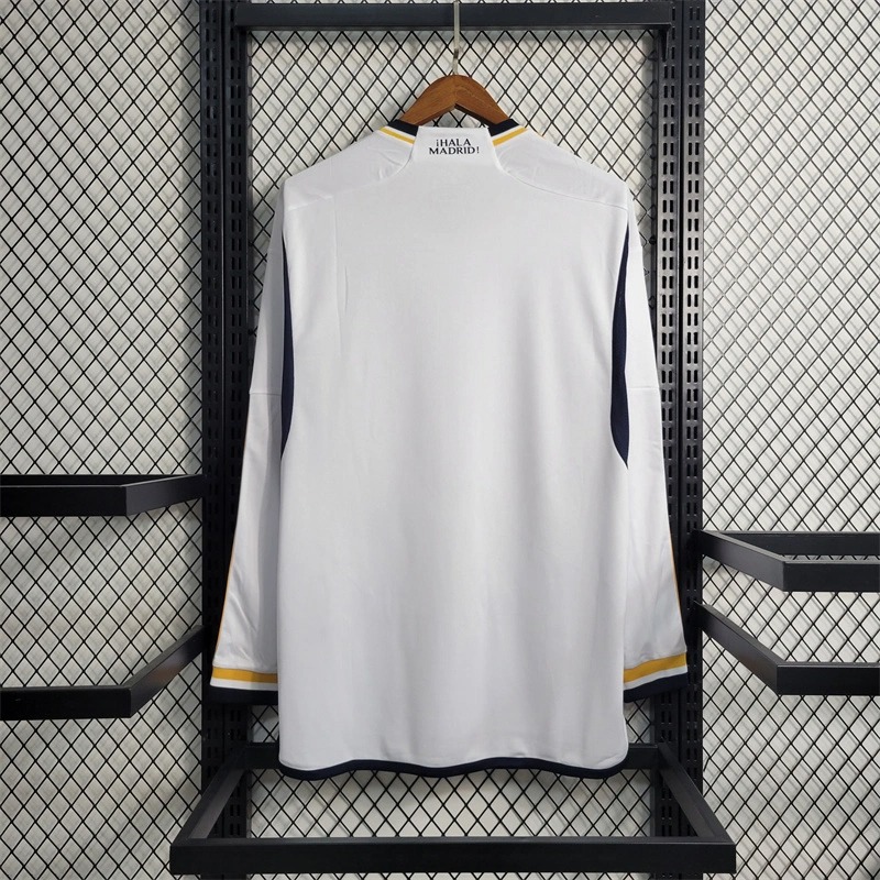 Real Madrid Soccer Jersey Home Long Sleeve Custom Shirt 2023/24 - ujerseystore