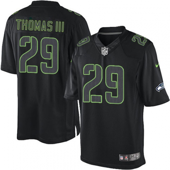 Men's Nike Seattle Seahawks #29 Earl Thomas III Limited Black Impact NFL Jersey - Ujersey