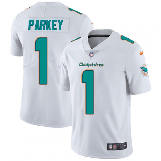 Men's Nike Miami Dolphins #1 Cody Parkey White Vapor Untouchable Limited Player NFL Jersey - Ujersey