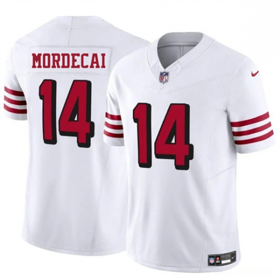 Men's San Francisco 49ers #14 Tanner Mordecai New White 2025 F.U.S.E. Vapor Untouchable Limited Football Stitched Jersey - Ujersey