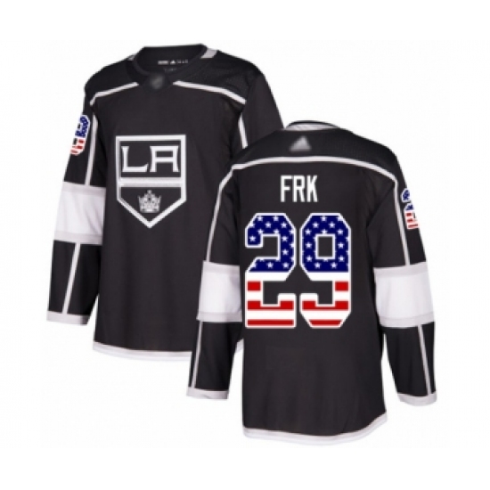 Men's Los Angeles Kings #29 Martin Frk Authentic Black USA Flag Fashion Hockey Jersey - Ujersey