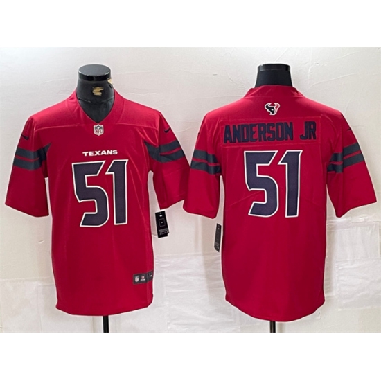 Men's Houston Texans #51 Will Anderson Jr. Red Vapor Untouchable Football Stitched Jersey - Ujersey