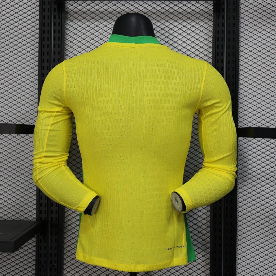 Brazil Soccer Jersey Home Long Sleeve Shirt 2025 - U-jersey